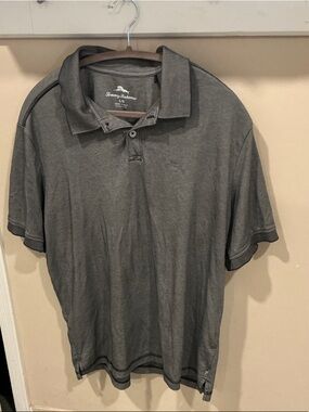 Tommy Bahama Men’s Charcoal Gray Polo Shirt Sz L